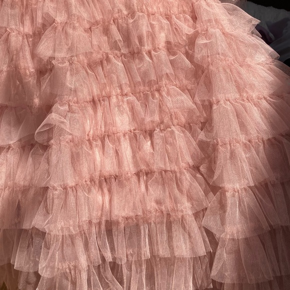Vintage BETSEY JOHNSON Ruffle Tiered Tulle Skirt Ballet Pink Frilly Party Skirt - Picture 10 of 15
